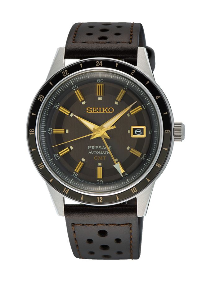 Seiko Presage SSK013J Automatic GMT, Leather Strap