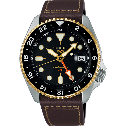 Seiko 5 SSK036K Automatic GMT, Leather Strap